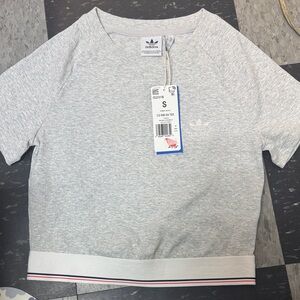 Adidas Women's Light Gray Crop Top